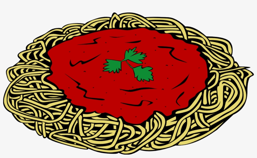 Spaghetti Spaghetti Sauce Pasta Italian Fo - Food Line Art Png, transparent png download