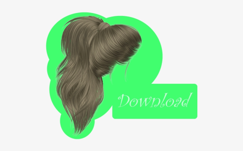 Hair Transparent Ponytail - Messy Ponytail Png, transparent png download