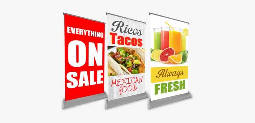 Retractable Banners Png Transparent - Roller Up Food Banner, transparent png download