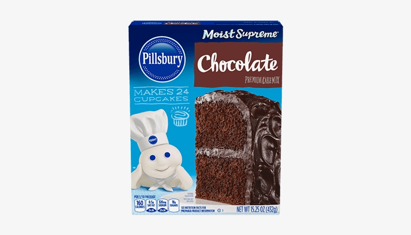 Moist Supreme® Chocolate Premium Cake Mix - Pillsbury Moist Supreme Chocolate Premium Cake Mix, transparent png download