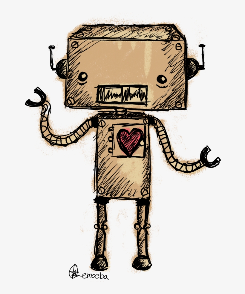 Robot - Drawing, transparent png download