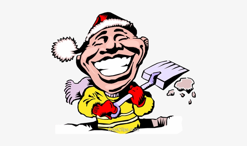 Cartoon Snow Shovel Royalty Free Vector Clip Art Illustration - Snow Shoveling Clip Art, transparent png download