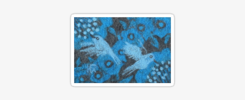 " The Hummingbirds, Tropical Birds, Blue & Gray Colors, - Kolibris, Blaue Vögel, Blumenmotiv, Faserkunst Lendenkissen, transparent png download
