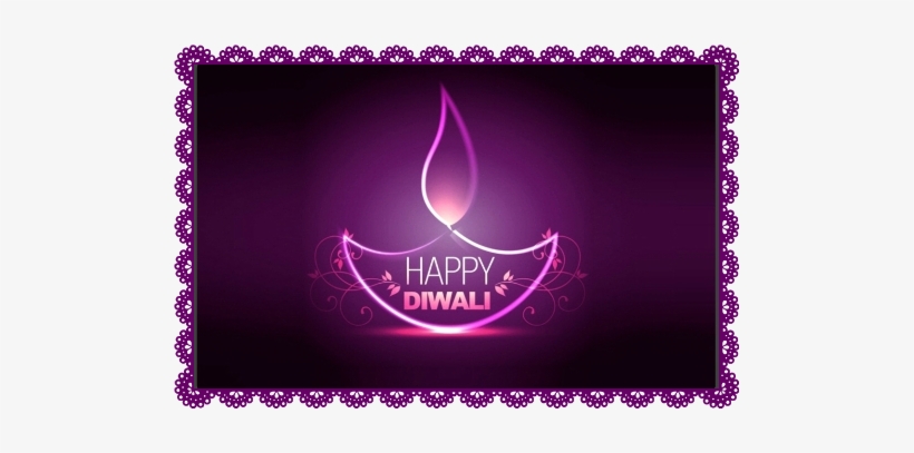 Happy Diwali Purple Diya Graphic - Happy Diwali Images Purple, transparent png download