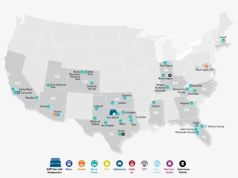 Ratp Dev Usa Map - Diagram, transparent png download