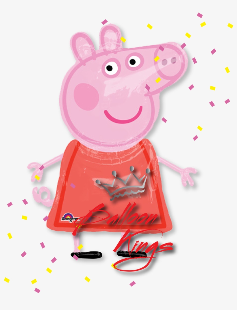 Balloon Clipart Peppa Pig - Loonballon 48 Inch Peppa Pig Airwalker Balloon, Giant, transparent png download