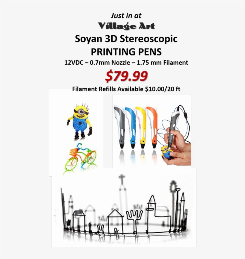 Photos Of Village Art Supply - Partsbox [upgraded] 3d Printing Pen, 3d Arts Ing +, transparent png download