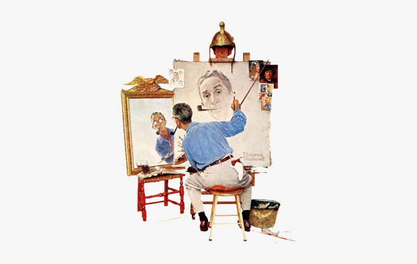 Stockbridge Country Inn B&b Specials - Norman Rockwell Self Portrait Large, transparent png download