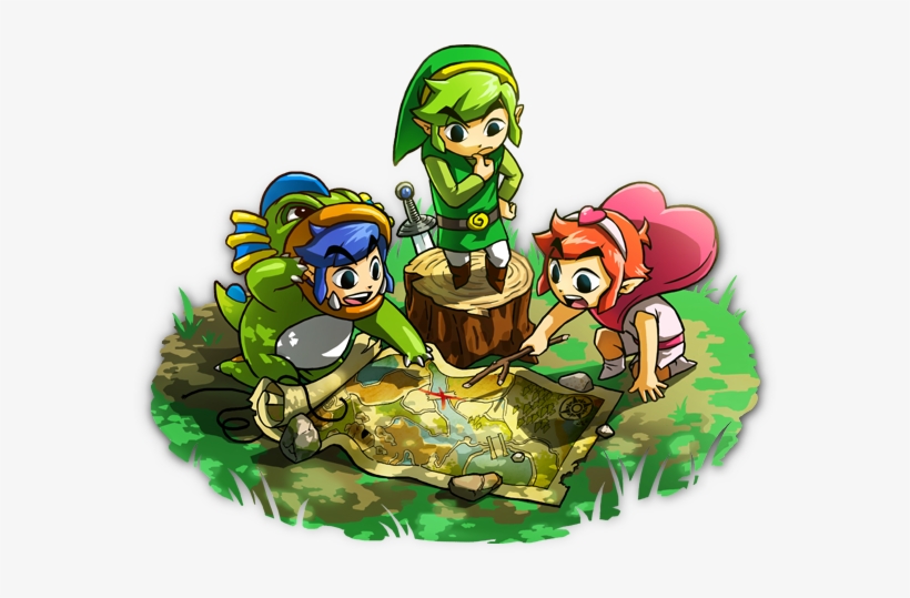 Toon Link Began To Be Associated With Portable Zelda - Legend Of Zelda Triforce Heroes, transparent png download