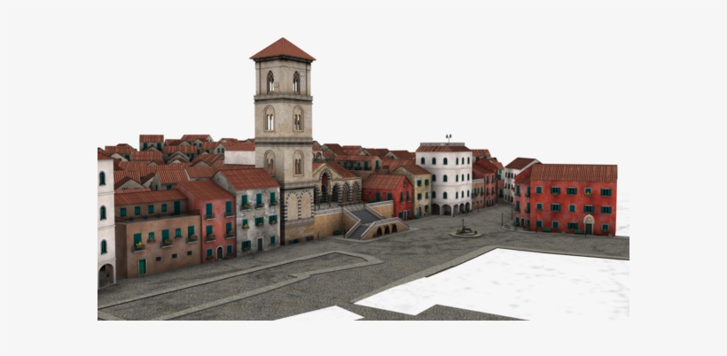 Small Town Buildings - Town Png, transparent png download