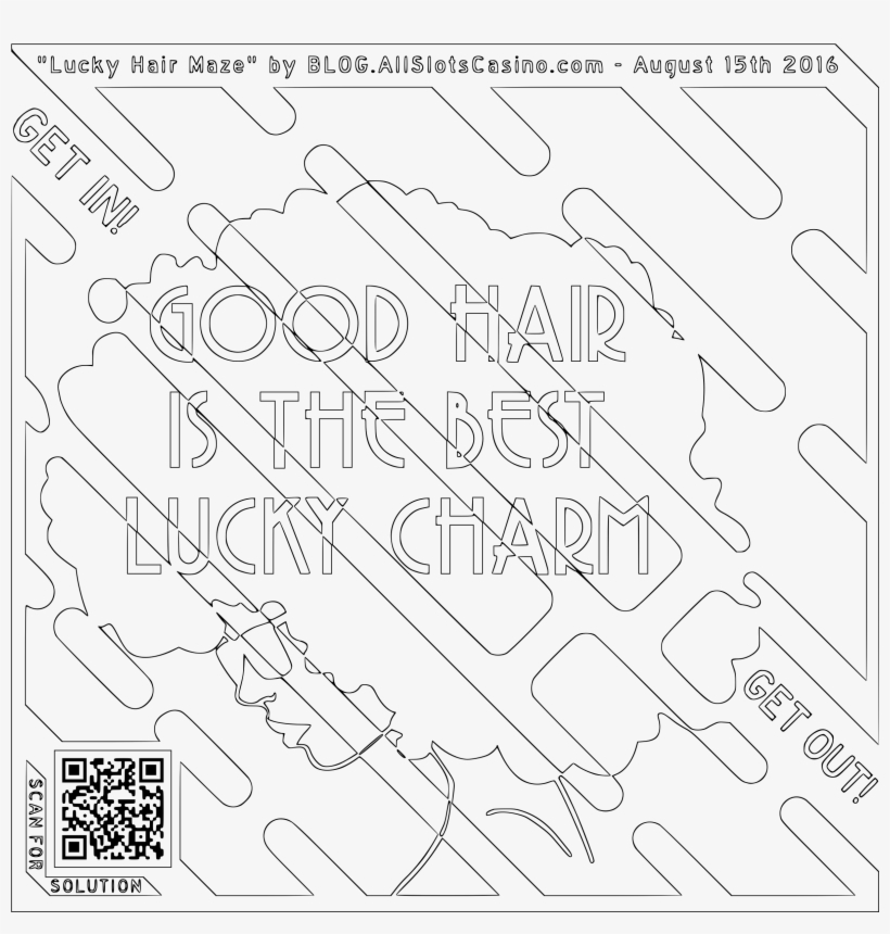 This Free Icons Png Design Of Lucky Afro Maze Coloring, transparent png download