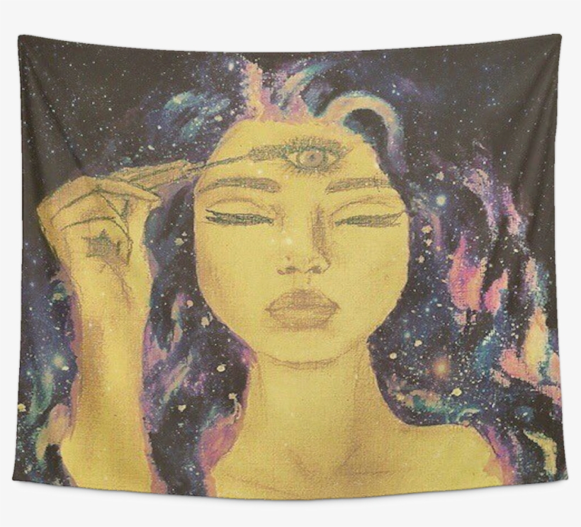 Third Eye Goddess Hippie Girl Eyeliner Rainbow Universe, transparent png download