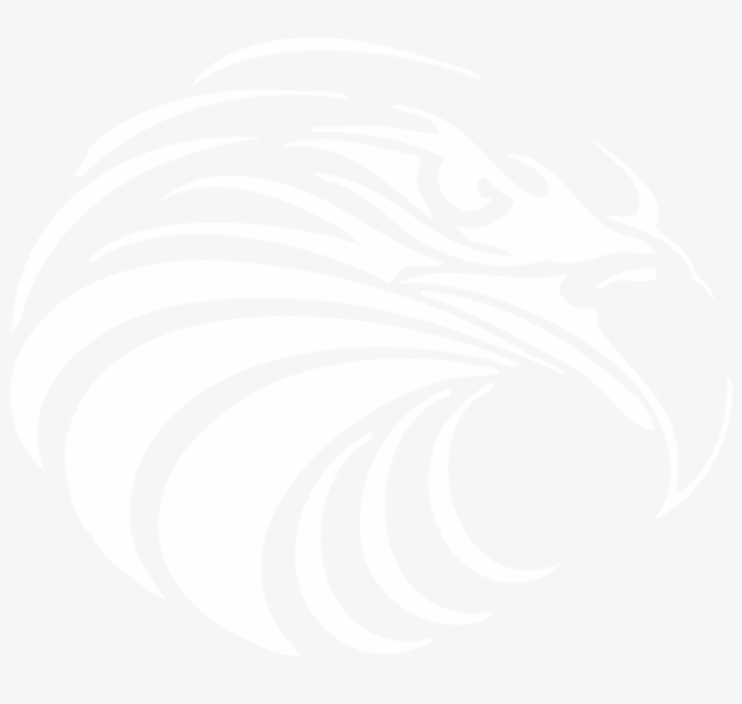 Falcon Head Drawing At Getdrawings - Black And White Png Falcons Logo, transparent png download