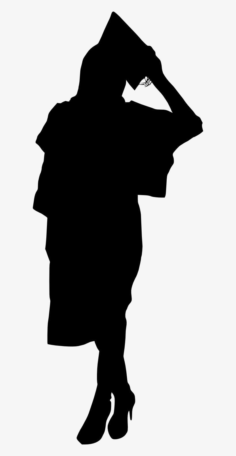 Free Download - Black Female Silhouette, transparent png download