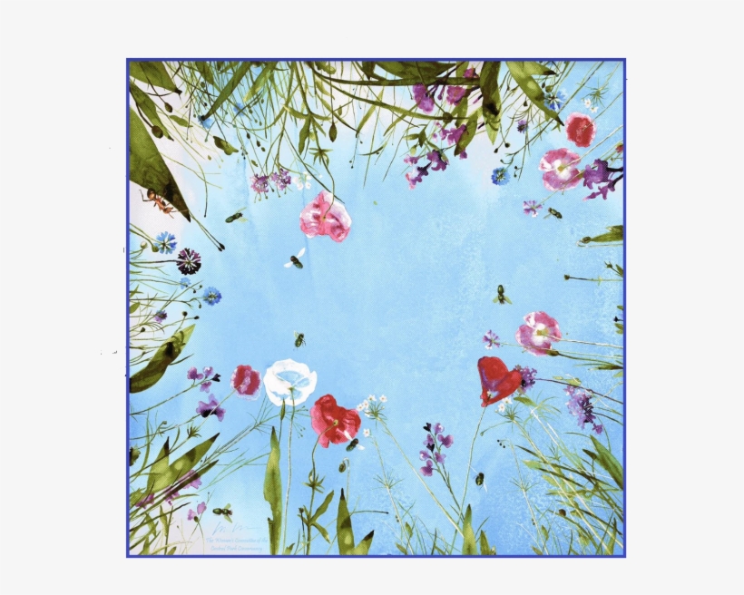 Central Park Conservancy Scarf - Corn Poppy, transparent png download