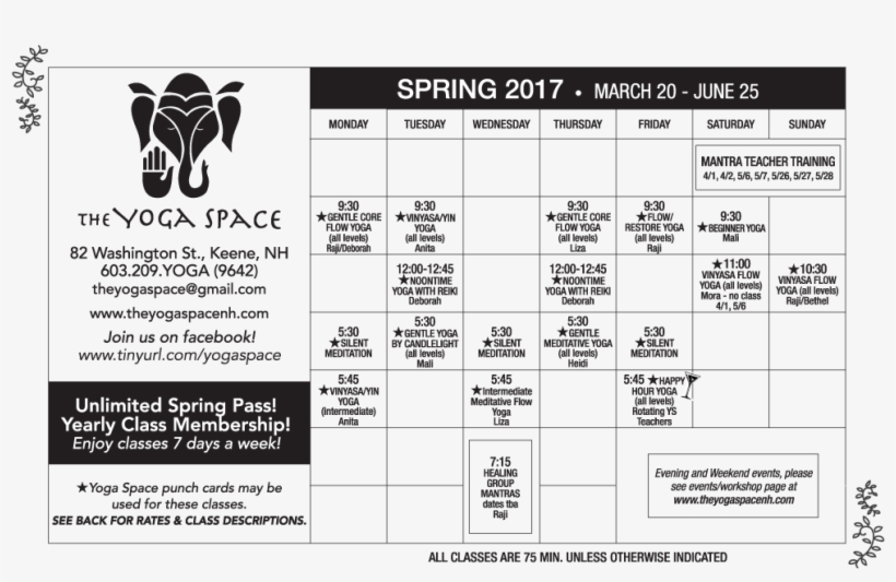 Spring 2017 Png - The Yoga Space Northwest, transparent png download