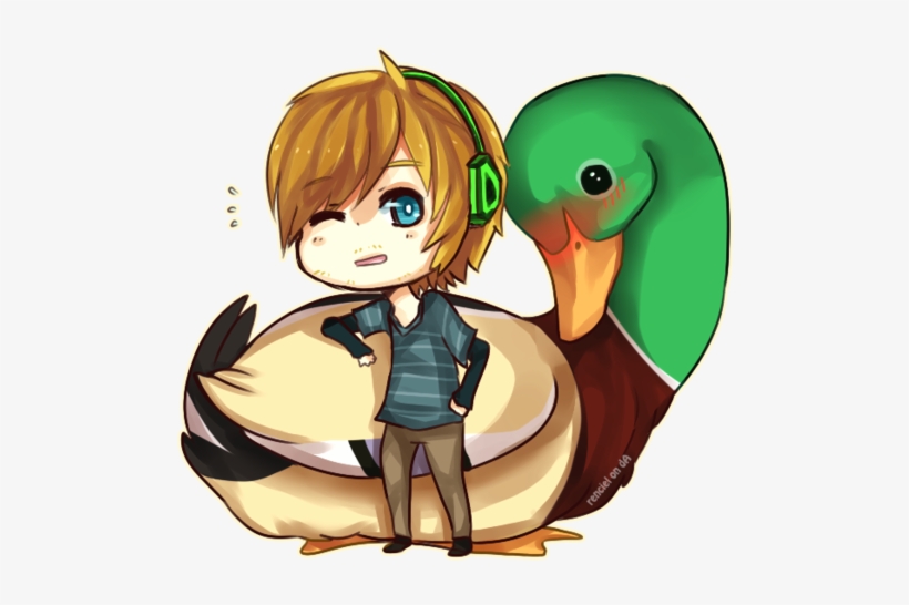 Drawn Duck Pewdiepie - Duck Fanart, transparent png download