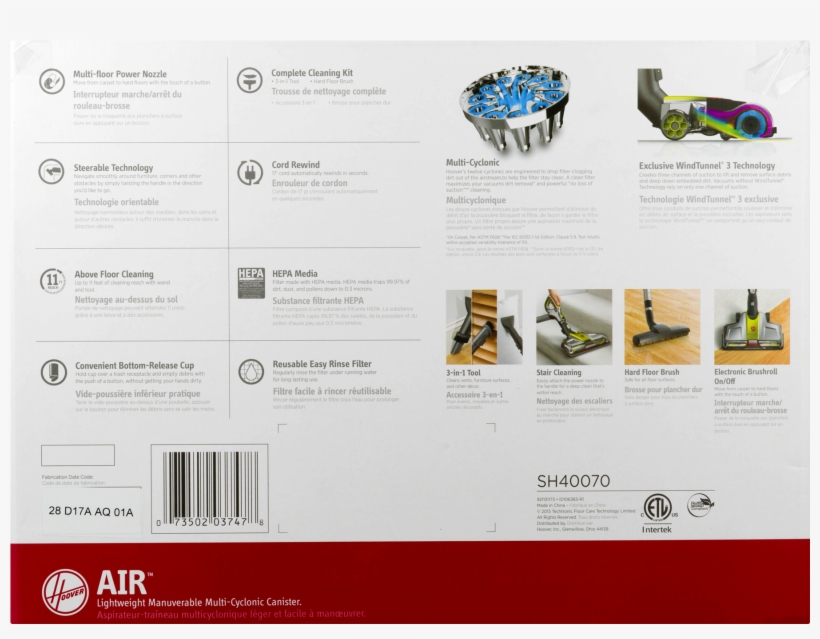 Hoover Air Lightweight Manuverable Multi-cyclonic Canister, - Flyer, transparent png download