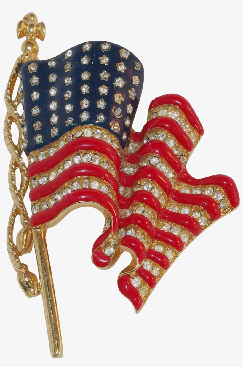 Trifari Patriotic U - Trifari Flag Pin, transparent png download