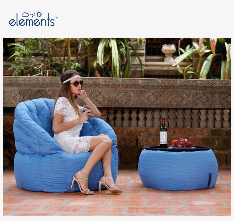 Blue Versa Table Bean Bag - Bean Bag, transparent png download