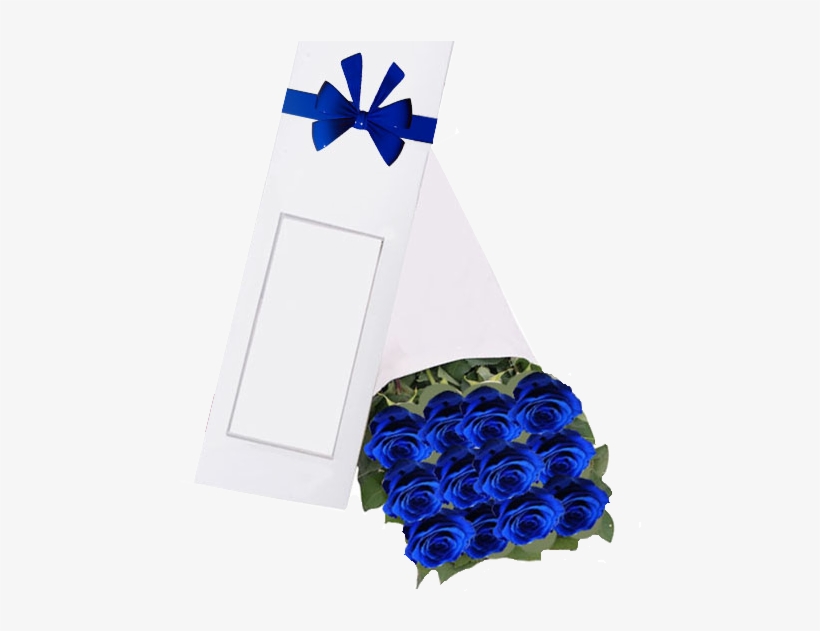 Caja De Rosas Azules - Ramo De Rosas Azul Con Cerveza, transparent png download