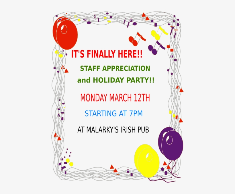 Holiday Party Clip Art - Balloons Clip Art, transparent png download