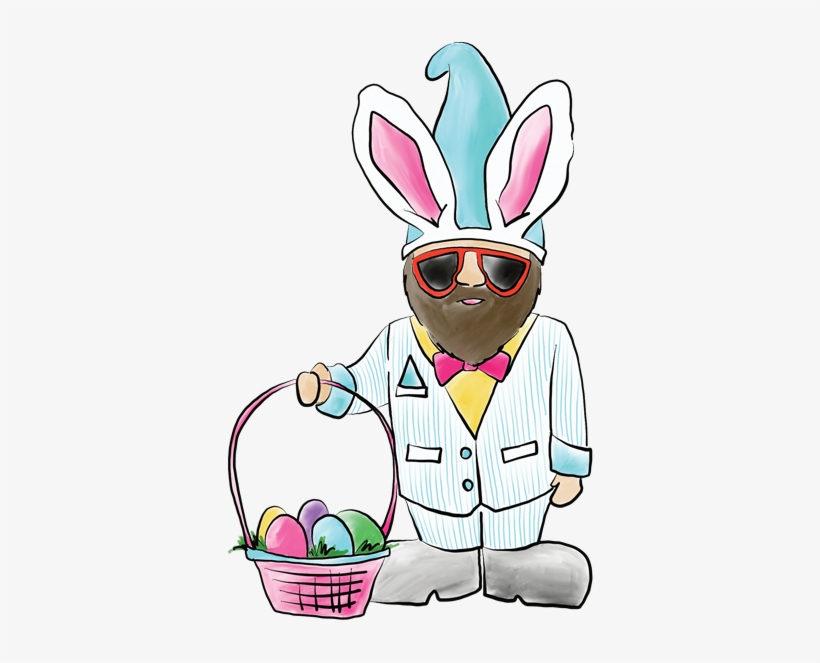 Gnick With Bunny Ears Holding Easter Basket - Easter Basket, transparent png download