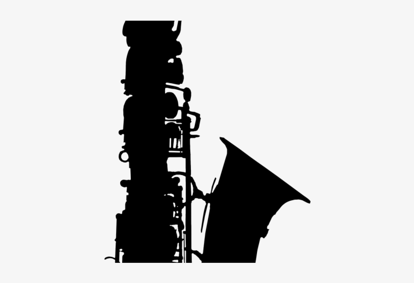 Saxophone Clipart Silhouette - Saxophone Silhouette Clip Art, transparent png download