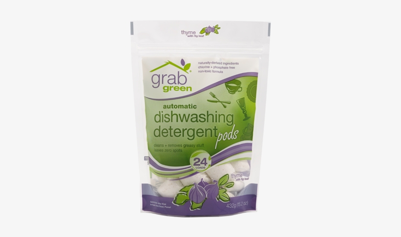 Automatic Dishwasher Detergent Thyme With Fig Leaf - Grab Green Laundry Detergent, Delicate-fragrance Free, transparent png download
