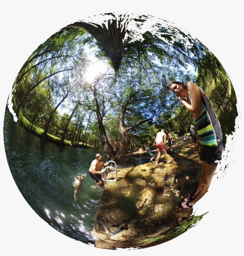 Located In Wimberley, Blue Hole Offers A Pristine Swimming - Reflection, transparent png download