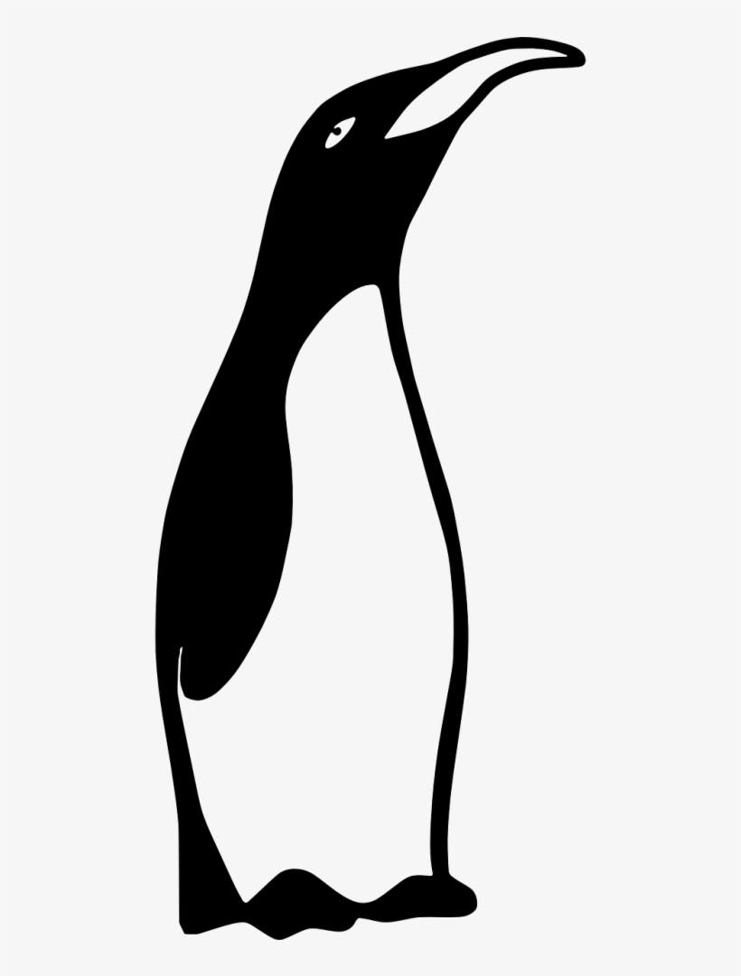 Emperor Vector Graphics - Pinguim Desenho Preto E Branco, transparent png download