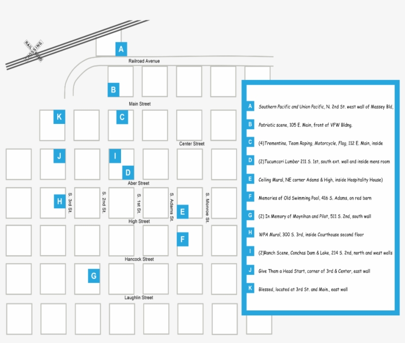 We Have Over 30 Life-size Murals Done By Local Artists - Tucumcari Murals Map, transparent png download