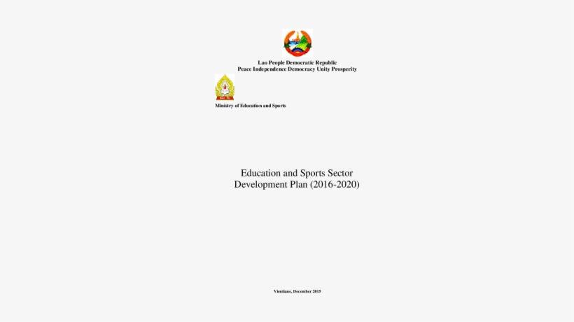 Lao People Democratic Republic's Education Sector Plan - Logo Of Lao Ministry Of Education And Sports, transparent png download