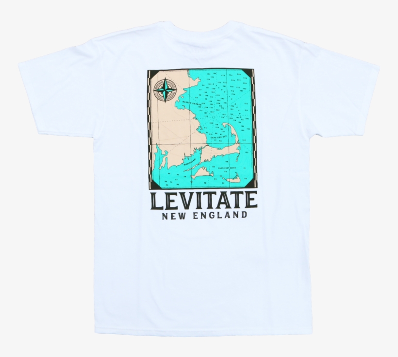 Nautical Compass Tee- White - Long-sleeved T-shirt, transparent png download