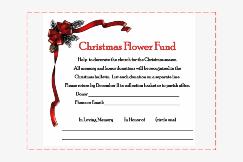 Christmas Flower Fund - Floral Design, transparent png download