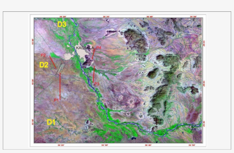 Elevation And Drainage Map Of The River Gash Basin - River, transparent png download