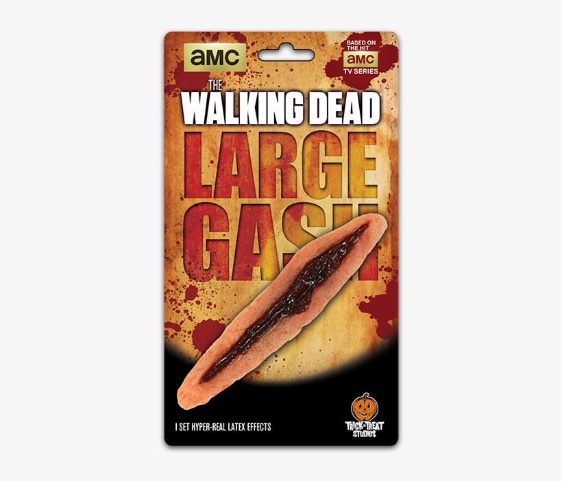 Large Walker Gash Appliance - Walking Dead Deep Cut Latex Prosthesis, transparent png download