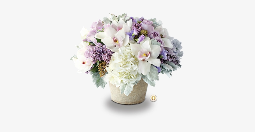 Lavender Flowers And Dusty Miller, transparent png download