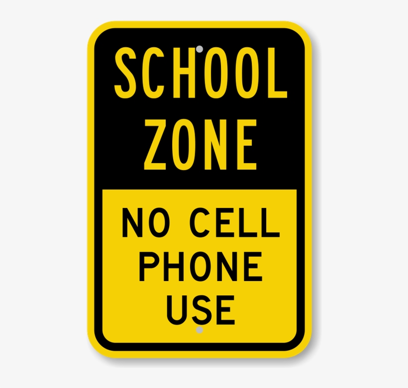Gallery Image - No Cell Phone In School Zone Signs, transparent png download