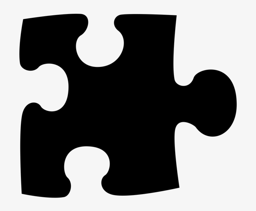 Puzzle Piece Png - Silhouette Puzzle Piece Clipart Free, transparent png download