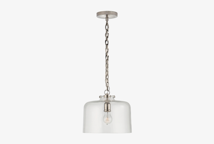 Katie Dome Pendant In Polished Nickel With Clear Glass - Circa Lighting, transparent png download