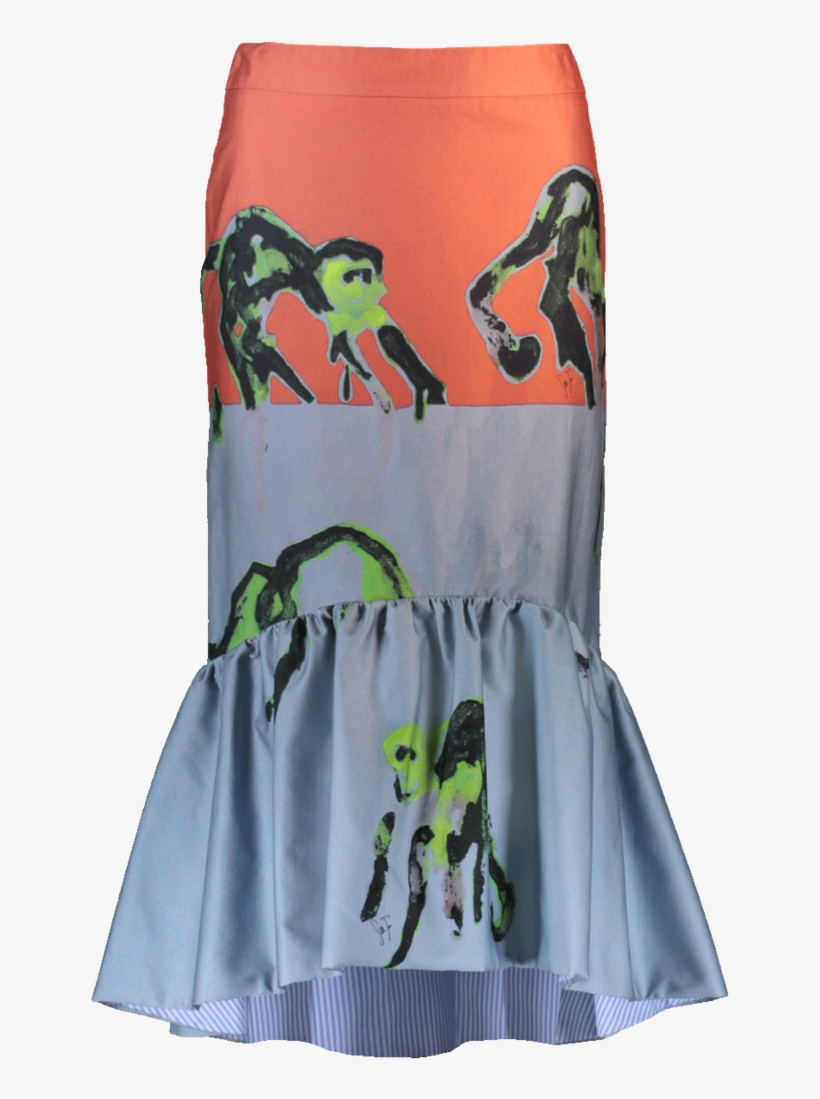Stella Jean Monkey Flare Skirt Skirts - Board Short, transparent png download