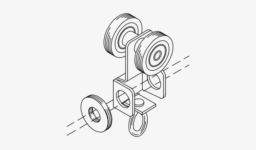 706 Ball Bearing Carrier - Rod Desyne Large Ball Bearing Carrier For Curtain Track, transparent png download