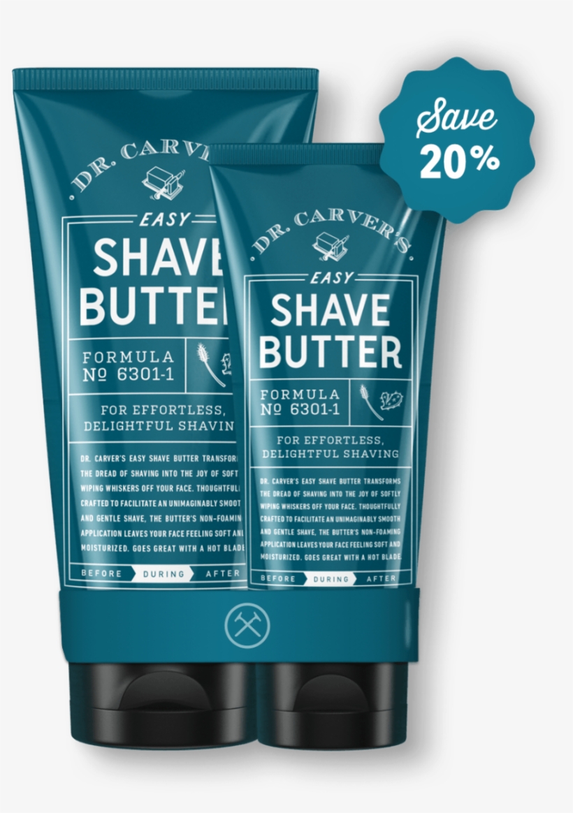 Carvers Easy Shave Butter Bundle 6oz 3oz Sensitive - Shaving, transparent png download