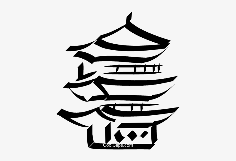 Pagoda/temple Royalty Free Vector Clip Art Illustration - Пагода Png, transparent png download