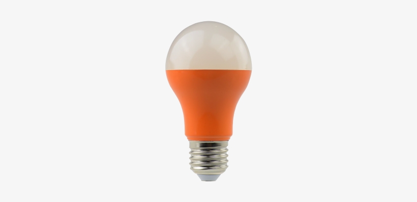 Bombillo Led A60 5 Watts Luz Naranja - Incandescent Light Bulb, transparent png download