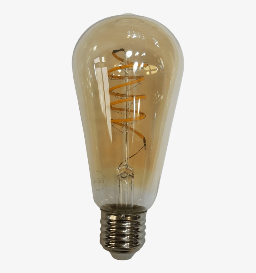 Bombillo Filamento Tipo Pera Espiral 4w - Incandescent Light Bulb, transparent png download