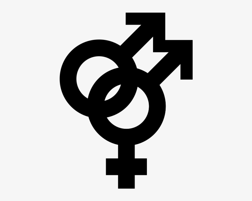 Male Male Female Rubber Stamp - Hermafroditismo Simbolo, transparent png download