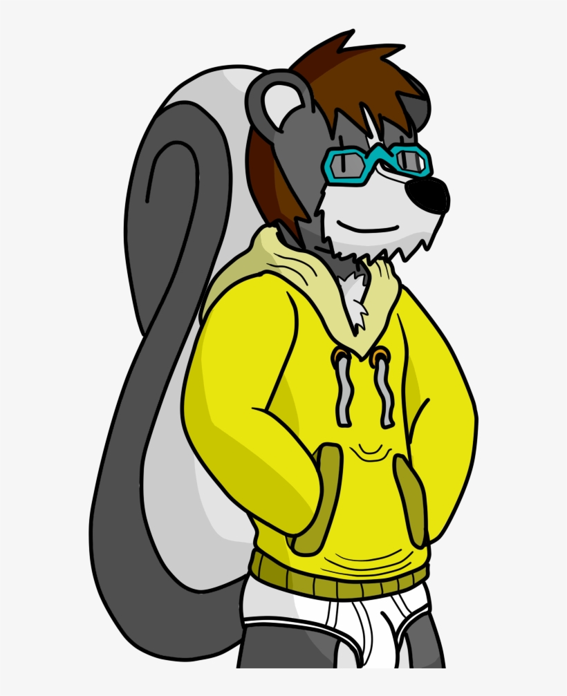 Skunk Fursona Doodle Redesigned - Less, transparent png download