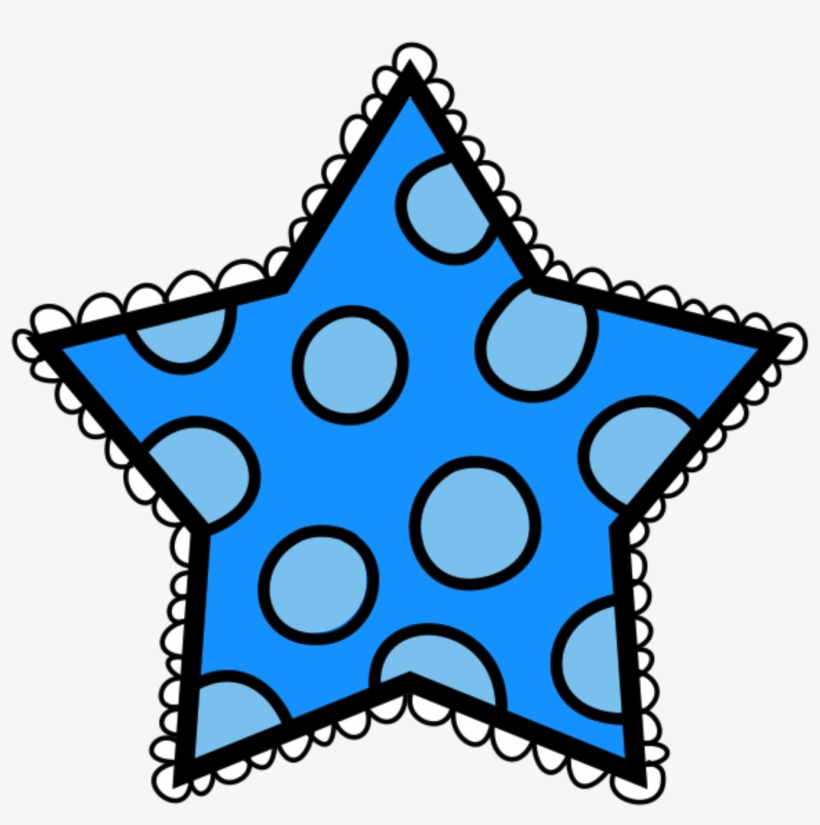 Star Student Cliparts - Polka Dot Star Clip Art, transparent png download